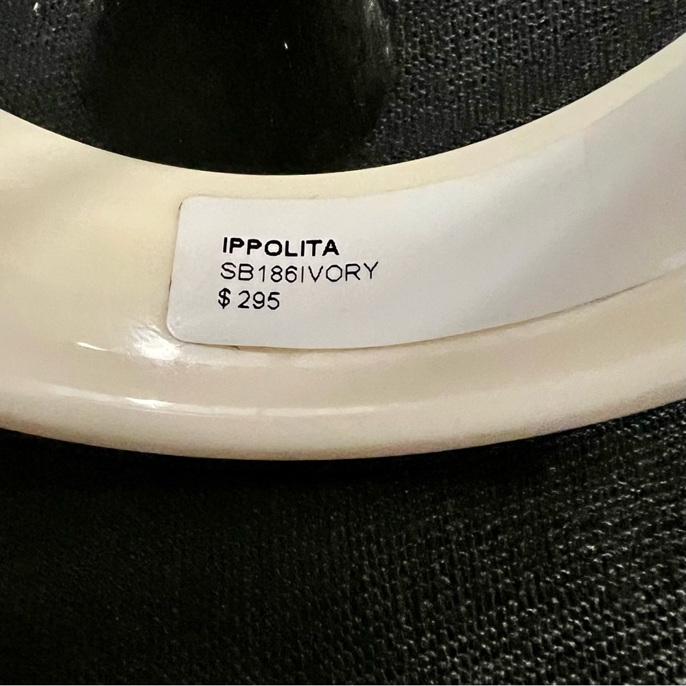 IPPOLITA Ivory Bangle with Three Sterling Silver Bands NWT